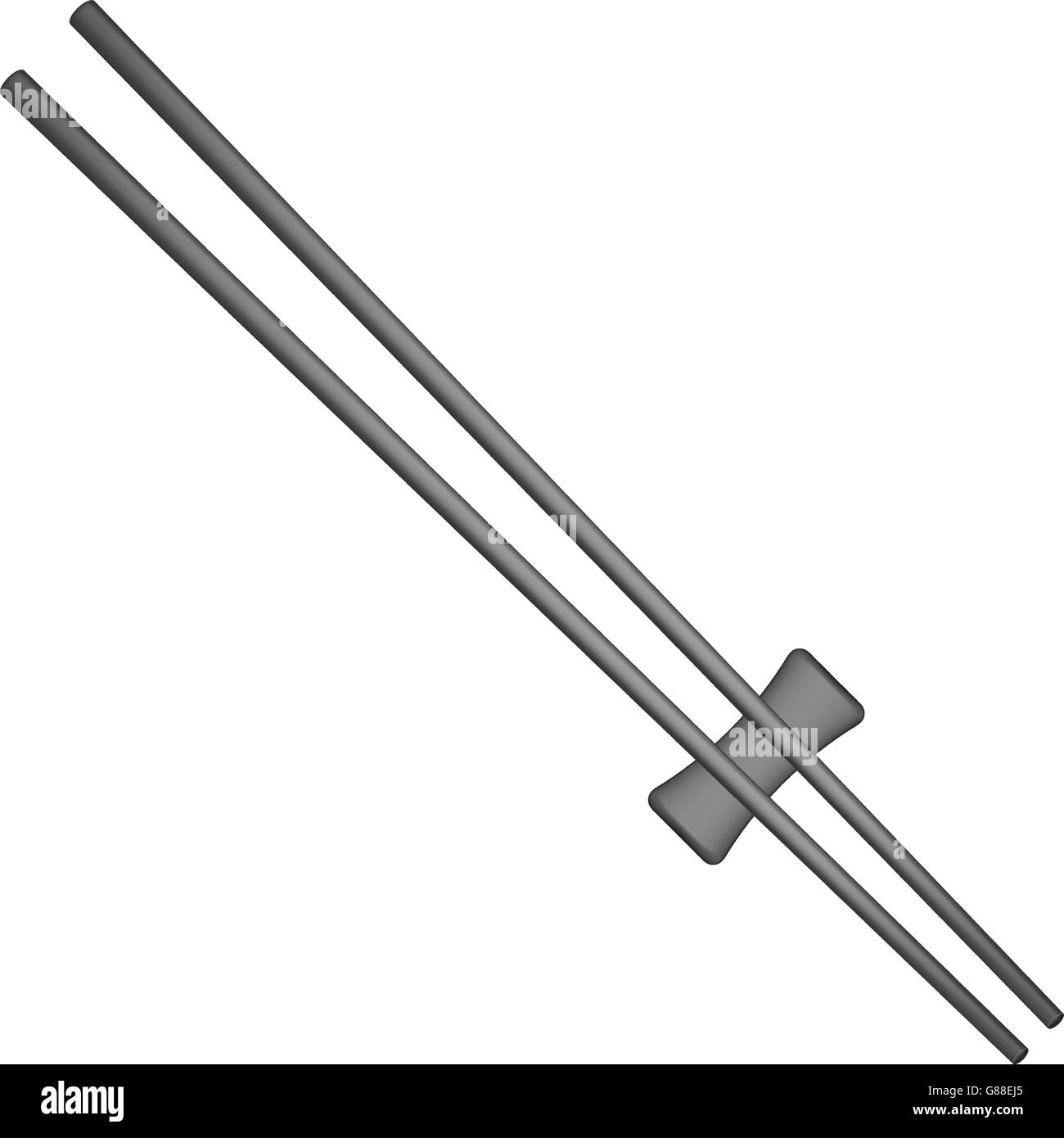 Wooden chopsticks in black design Stock Vector
