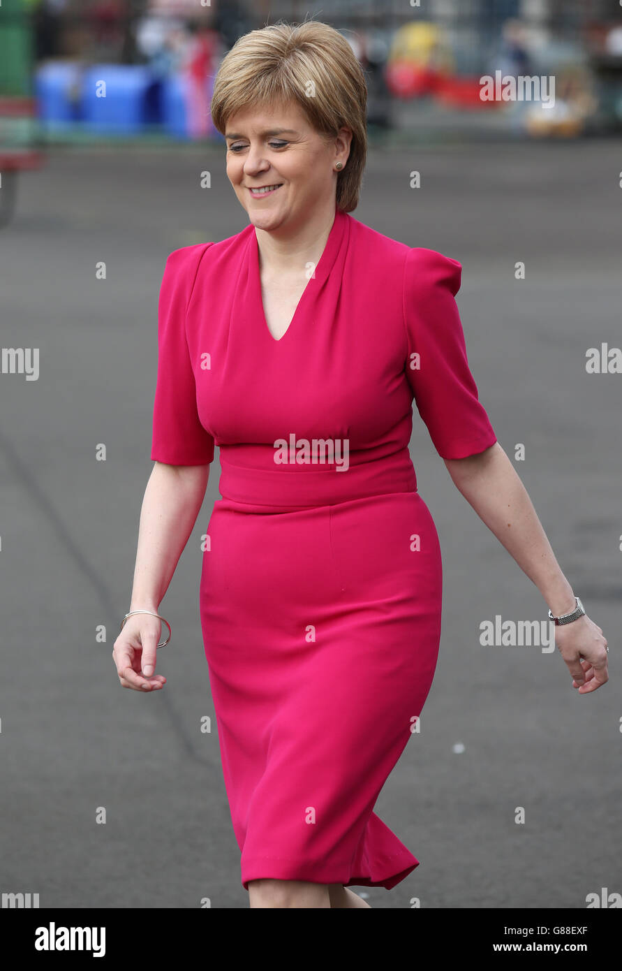 Nicola Sturgeon visits primary school Stock Photo