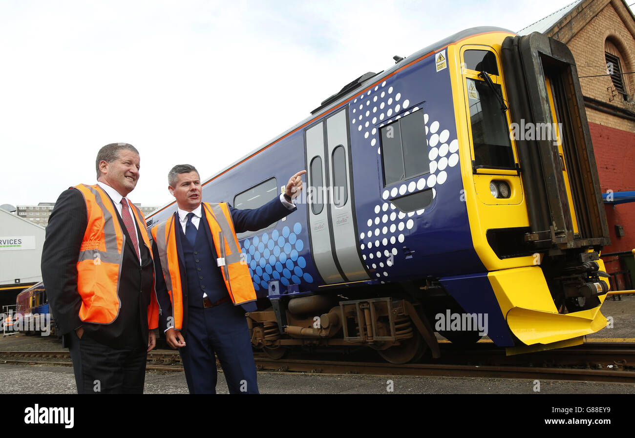New ScotRail trains. 14 million modernisation project, at Bremse Rail Services in Glasgow. Stock Photo