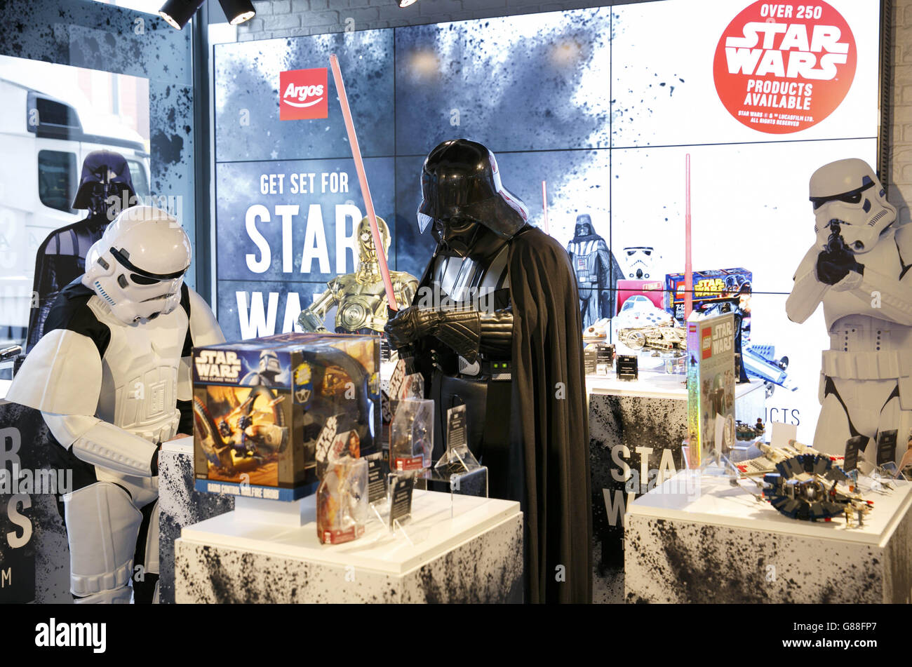 EDITORIAL USE ONLY Argos unveils the UK's first standalone Star Wars Toy Museum at Argos on