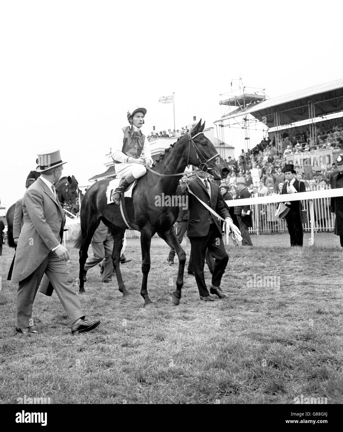 Horse racing epsom races Black and White Stock Photos & Images - Alamy