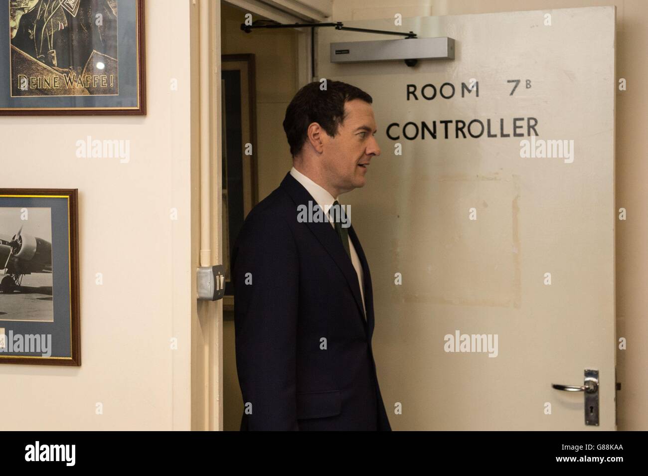 Mayor and Chancellor visit the Battle of Britain Bunker Stock Photo