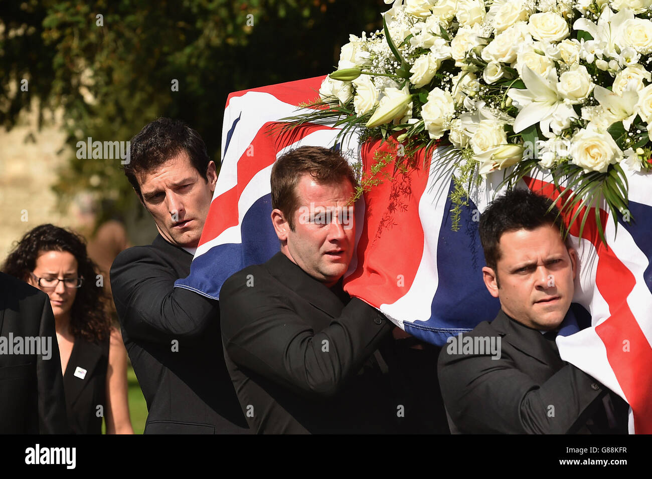 Justin Wilson funeral Stock Photo