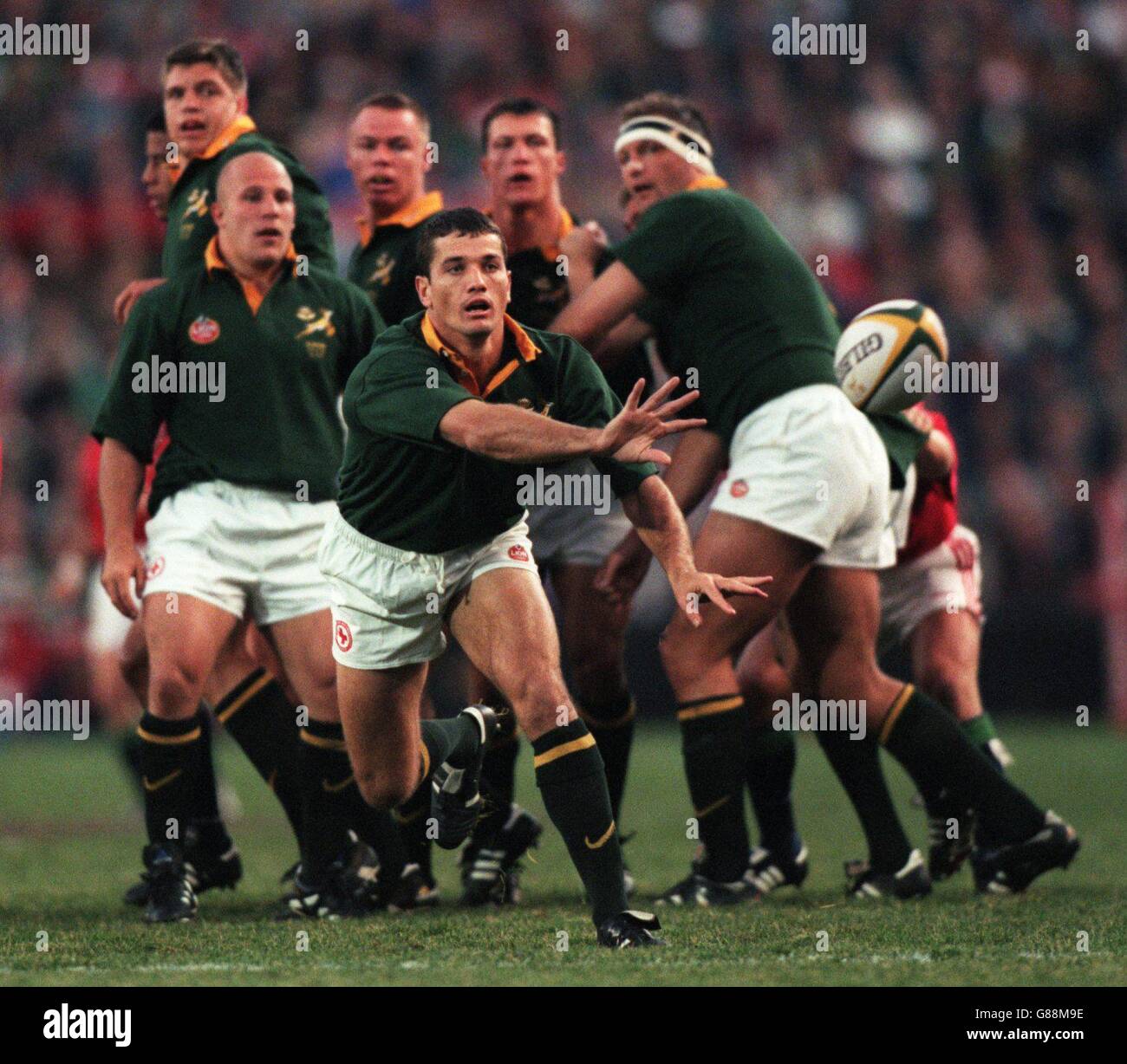 Rugby Union - British Lions Tour of South Africa, 3rd Test. Joost Van der Westhuizen, South Africa Stock Photo
