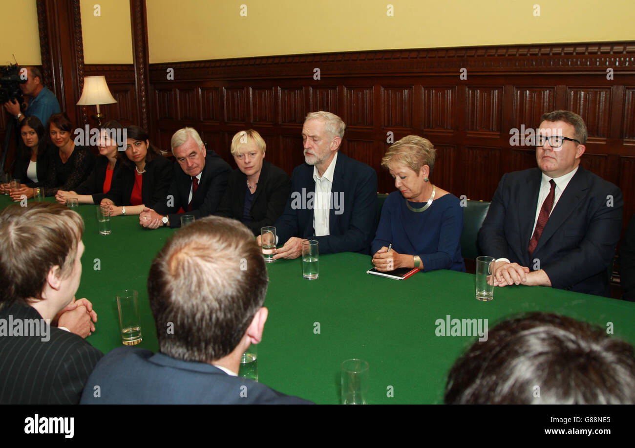 Jeremy Corbyn's shadow cabinet Stock Photo - Alamy