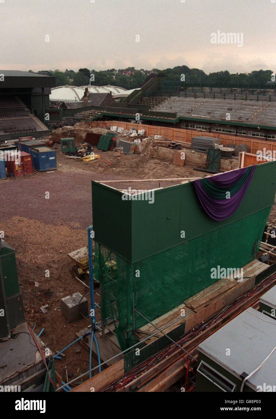 Wimbledon. Old court 1 part demolished Stock Photo