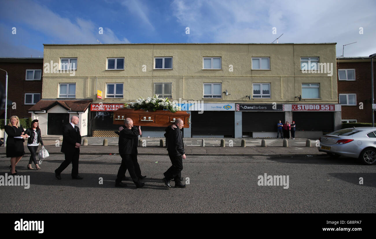 Seamus Wright funeral Stock Photo