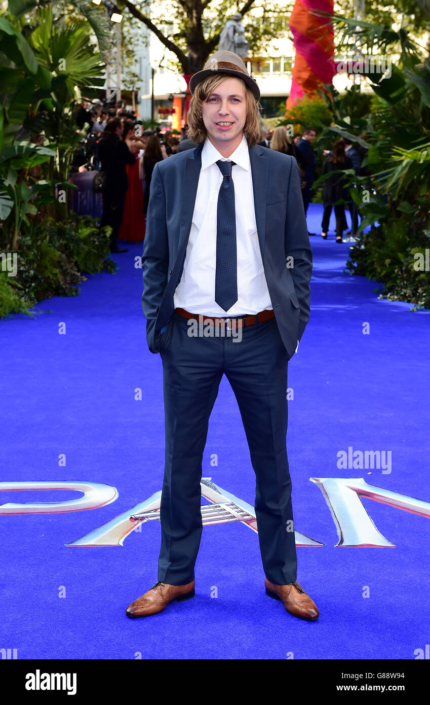 Bronson Webb attending the world premiere of Pan, held at the Odeon, Leicester Square, London. PRESS ASSOCIATION Photo. Picture date: Sunday September 20, 2015. Photo credit should read: Ian West/PA Wire Stock Photo
