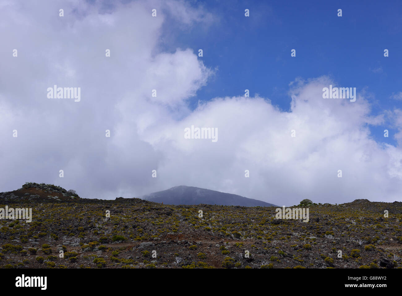 Sentier de Tremblet, Piton de la Fournaise, La Reunion, France Stock