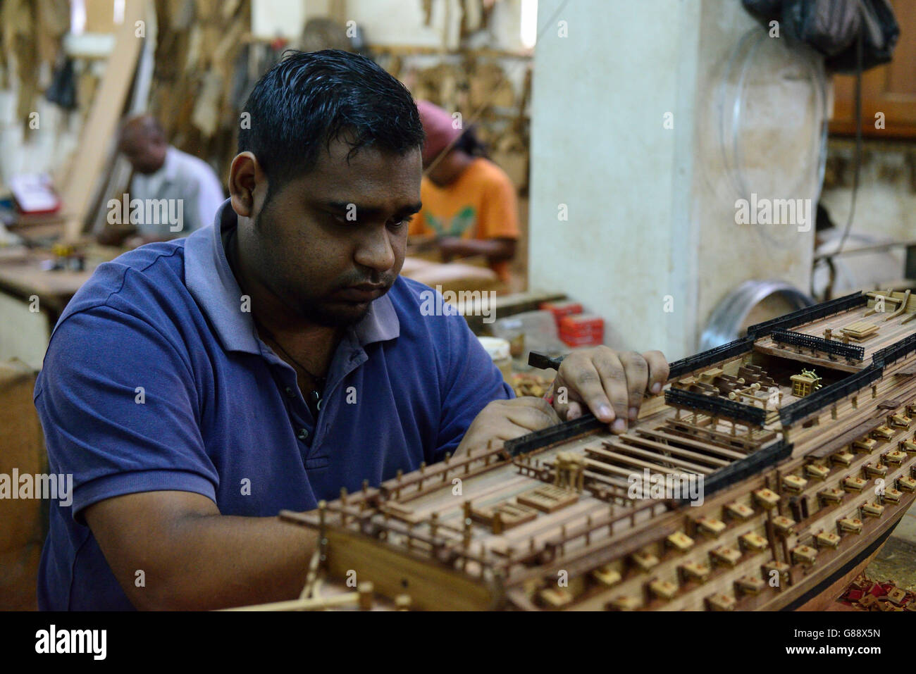 ship model factory, Floreal, Mauritius Stock Photo Alamy