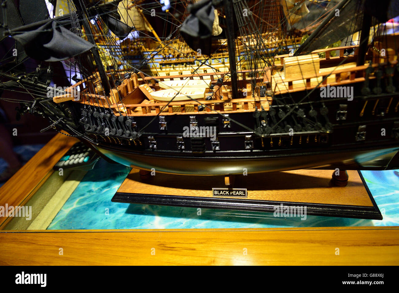 ship model factory, exhibition, Floreal, Mauritius Stock Photo Alamy