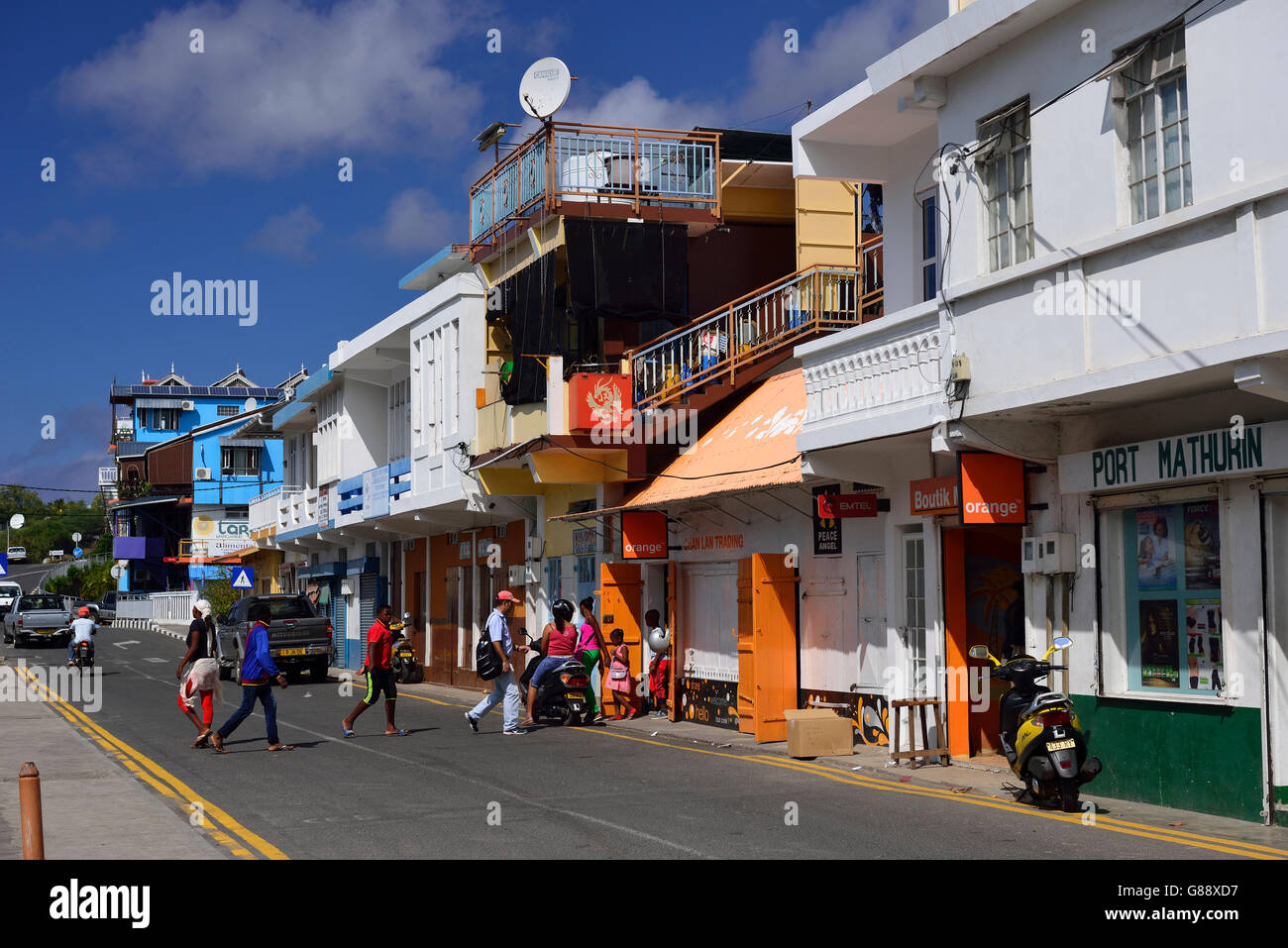 Port Mathurin Building Port Mathurin, Rodrigues Stock Photo - Alamy
