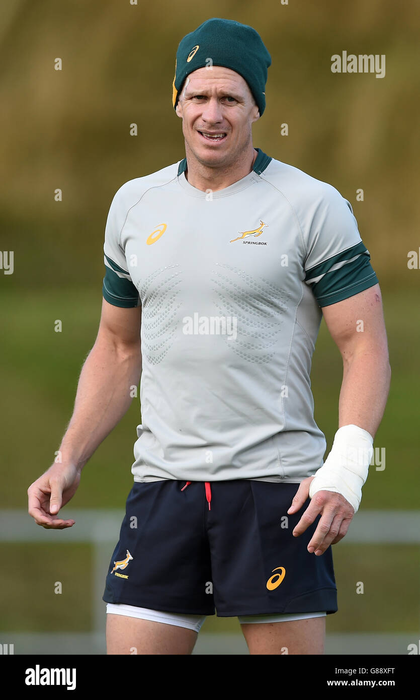 South Africa's Jean de Villiers during the training session at the  University of Birmingham Stock Photo - Alamy