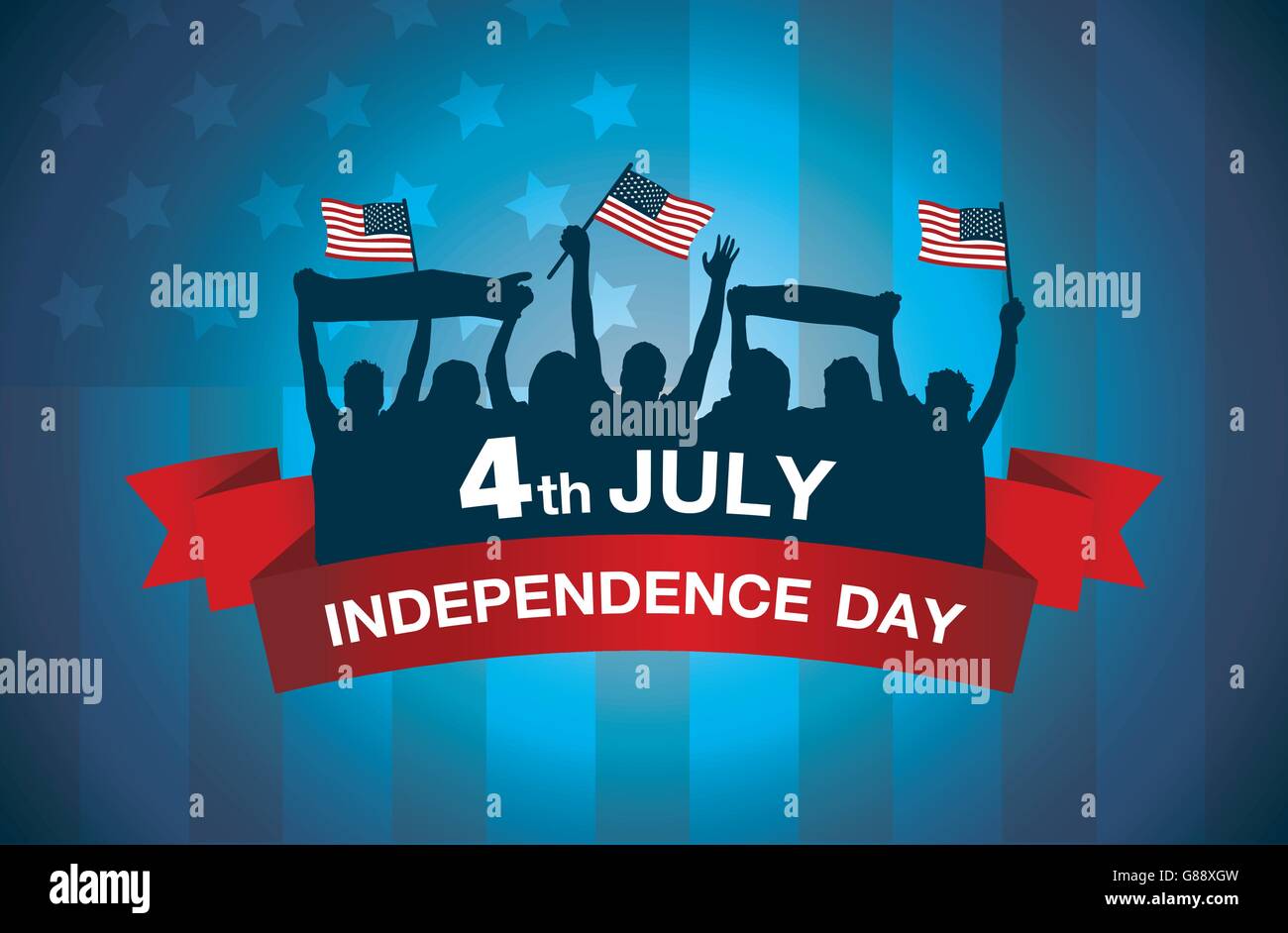 Logo celebrate 4 July independence day Stock Vector