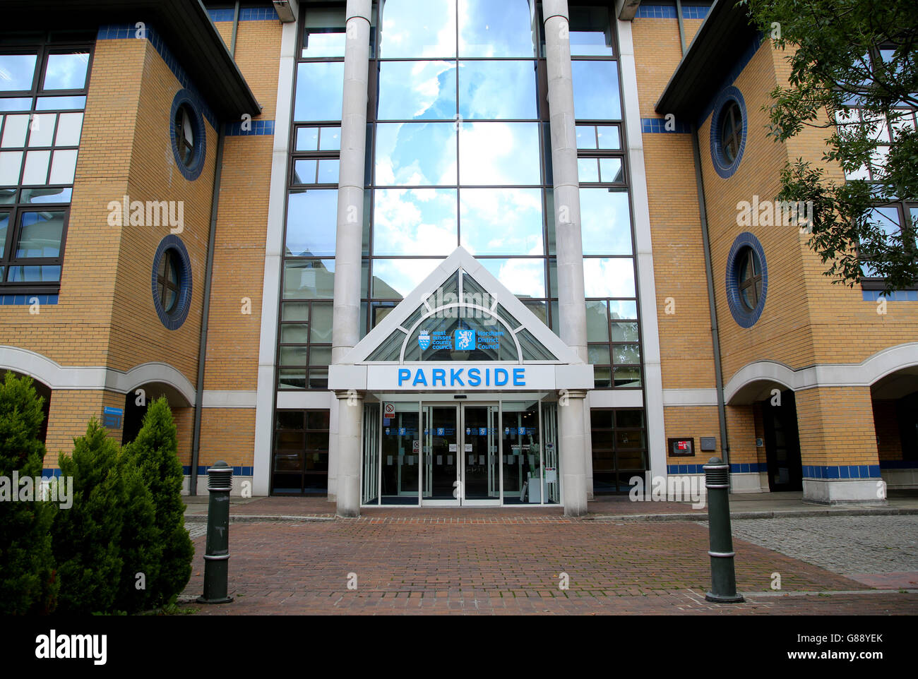 The West Sussex County Council offices in Horsham, West Sussex, where the inquest opened into the victims of the Shoreham air disaster. Stock Photo
