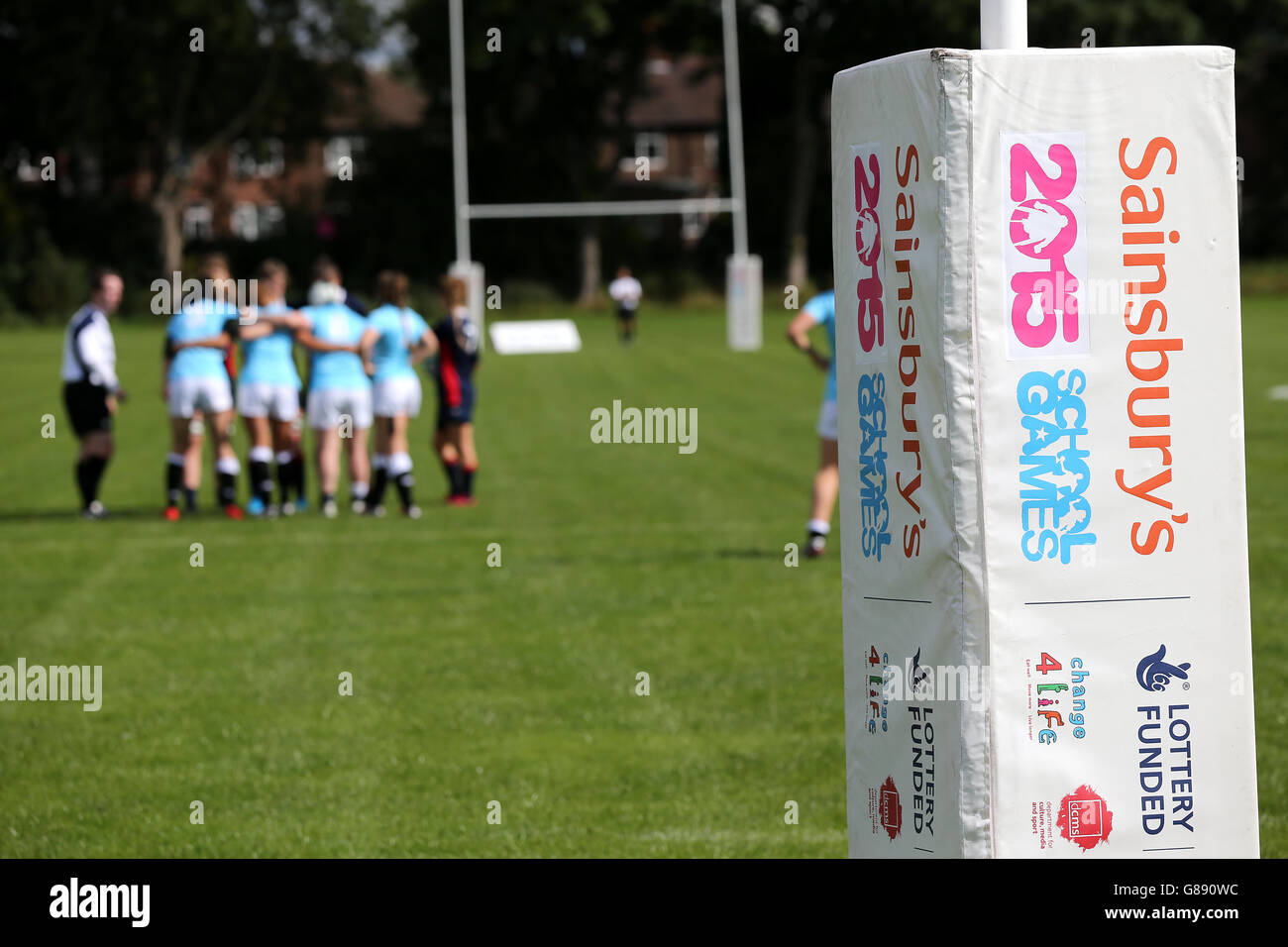 School games rugby sevens branding signage hi-res stock photography and ...