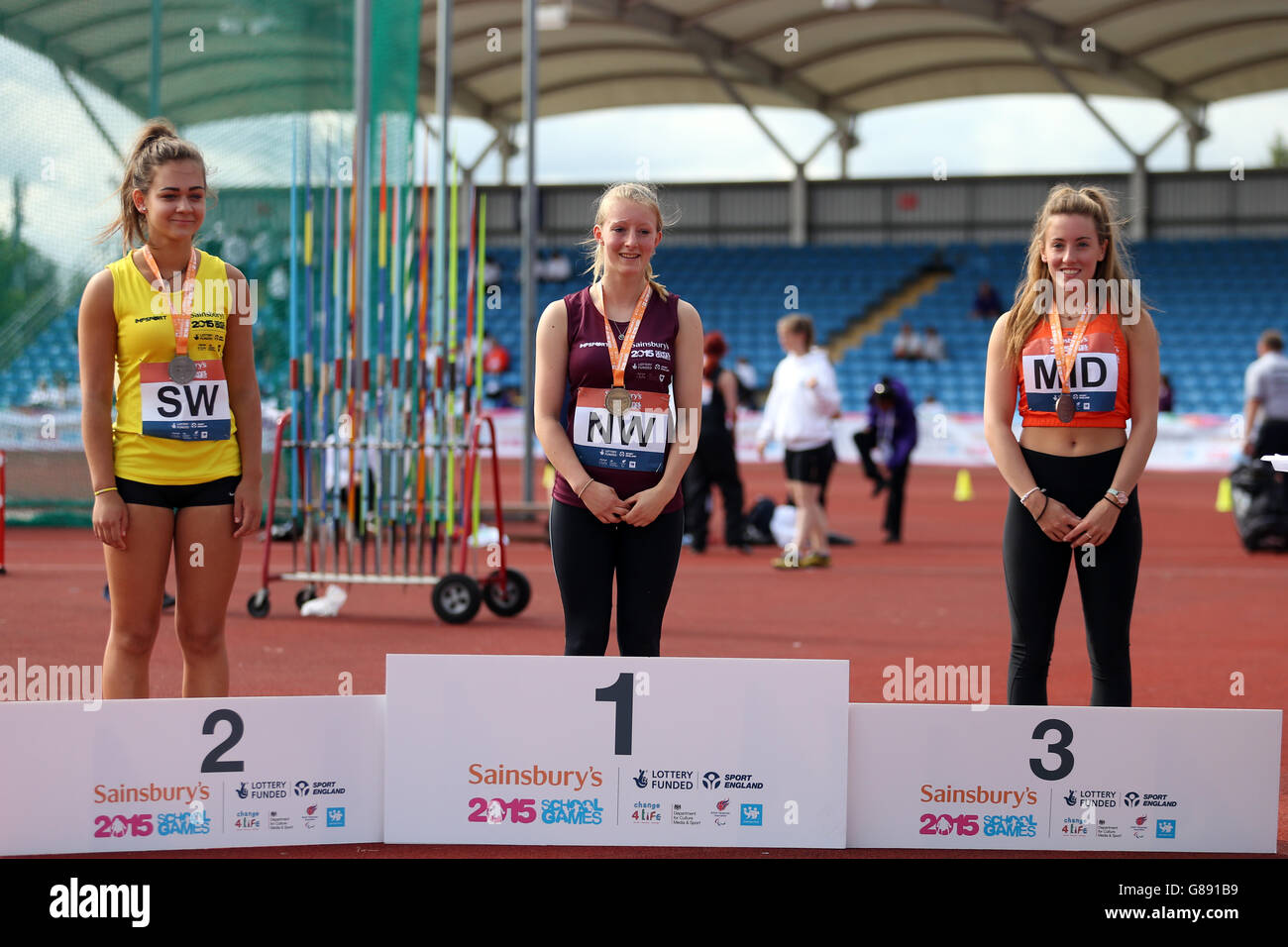 (l-r) England South West's Laurie Dawkins, England North West's Bethan ...