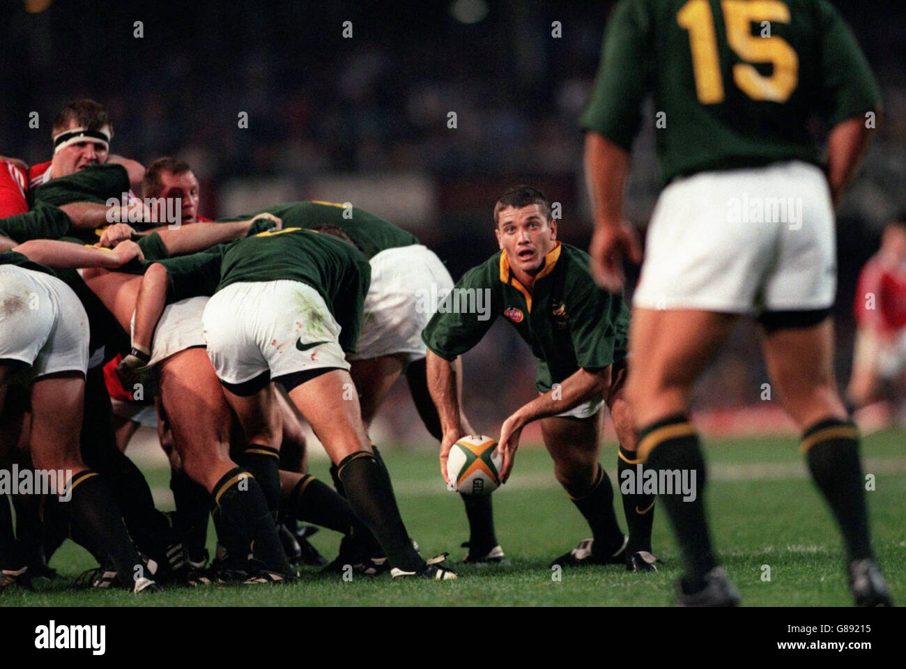 Rugby Union - British Lions Tour of South Africa, 2nd Test. Joost Van der Westhuizen, South Africa Stock Photo