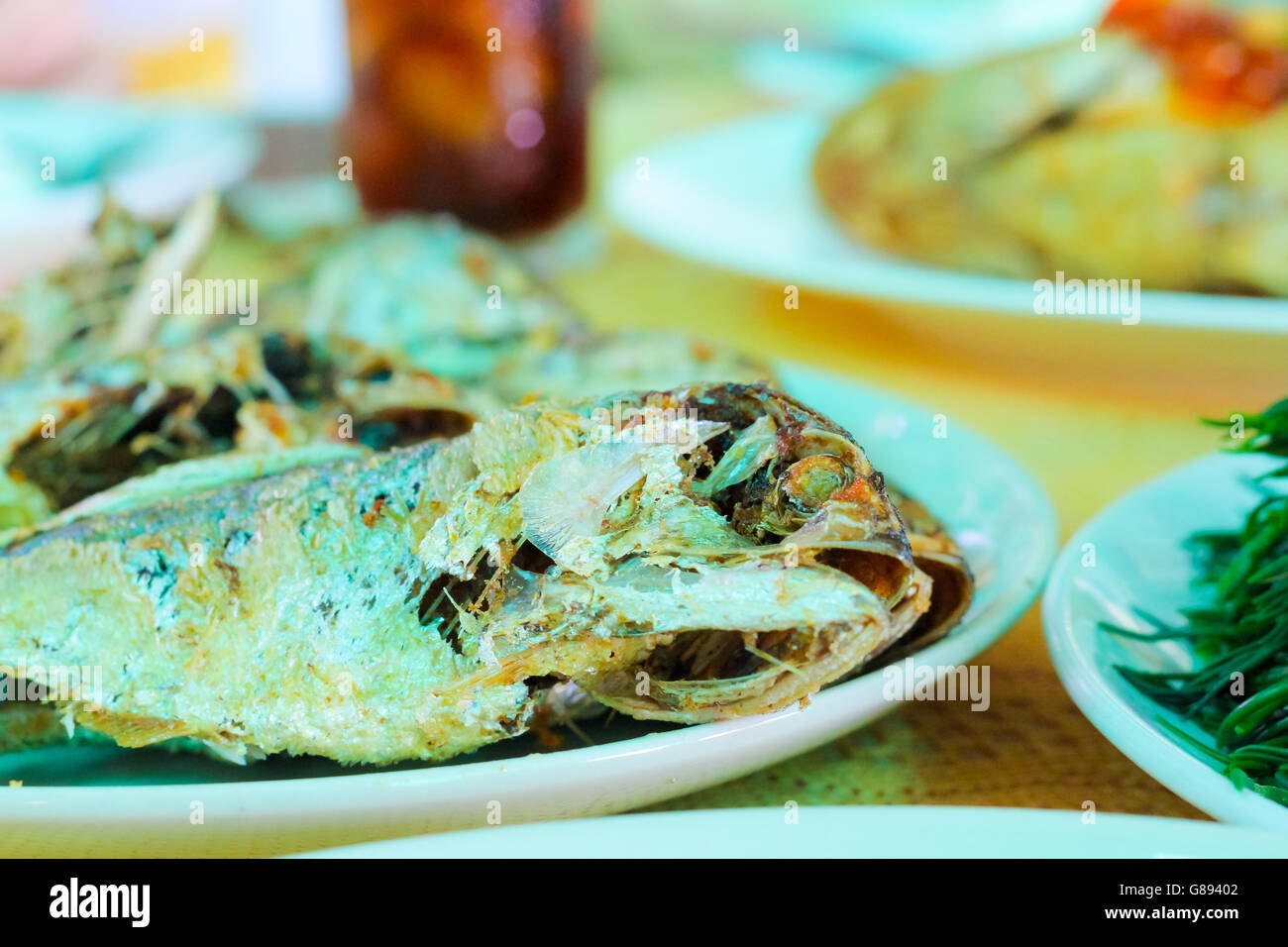 mackerel fish fried Stock Photo Alamy