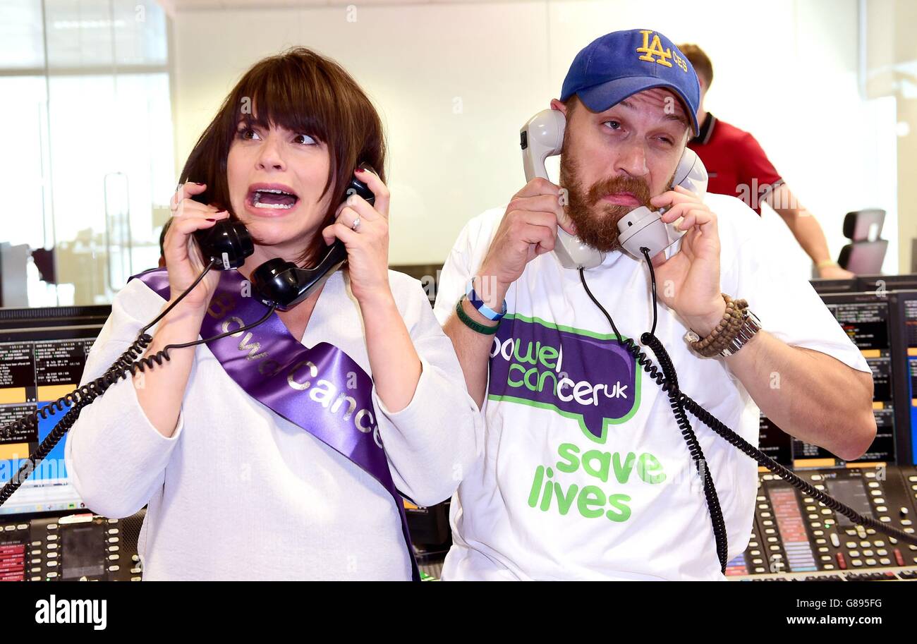 BGC Charity Day - London. Charlotte Riley and Tom Hardy take part in the BGC Annual Global Charity Day at Canary Wharf in London. Stock Photo