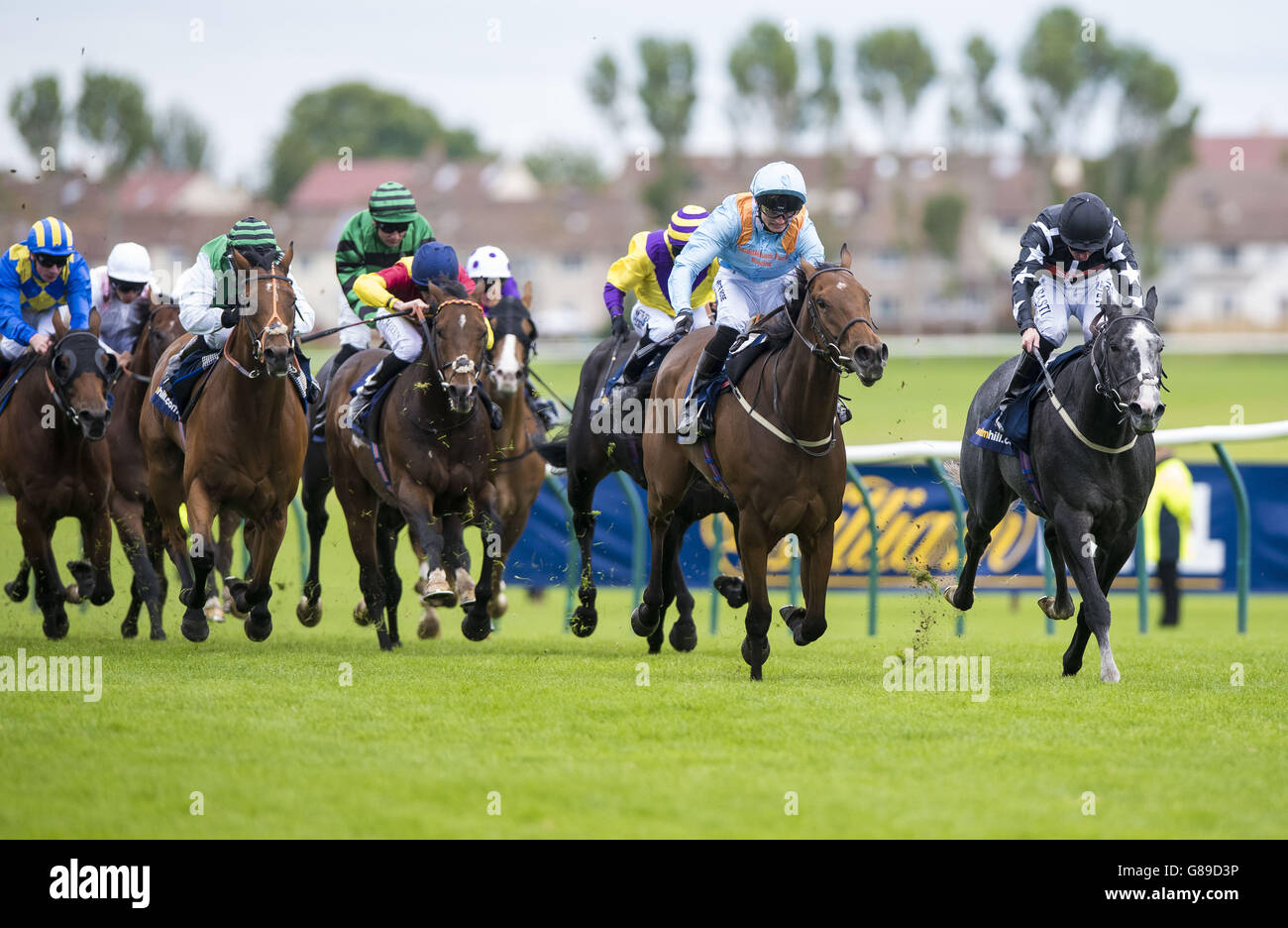 Jack Garritty on Tatlisu (light blue and orange silks) wins the William ...