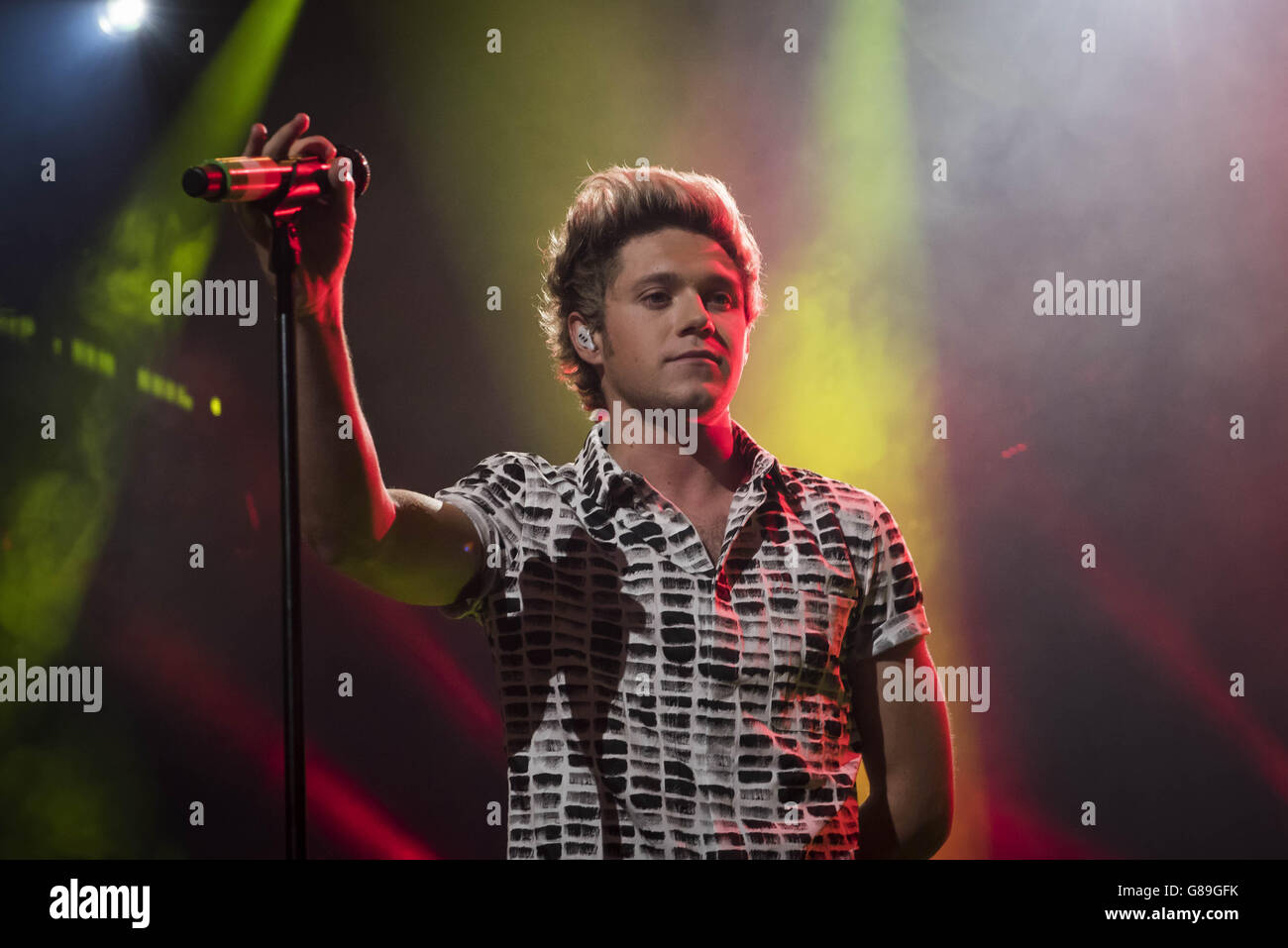 Apple Music Festival 2015 - London. Niall Horan of One Direction performing at the Apple Music festival at the Roundhouse in Camden, London. Stock Photo