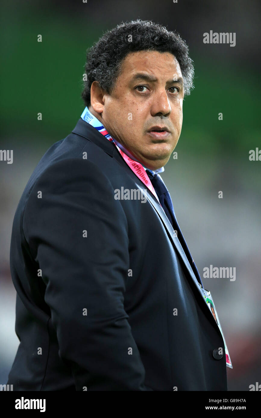 Rugby Union - Rugby World Cup 2015 - Pool D - France v Romania - Olympic Stadium. Former France full back Serge Blanco before the Rugby World Cup match at The Olympic Stadium, London. Stock Photo
