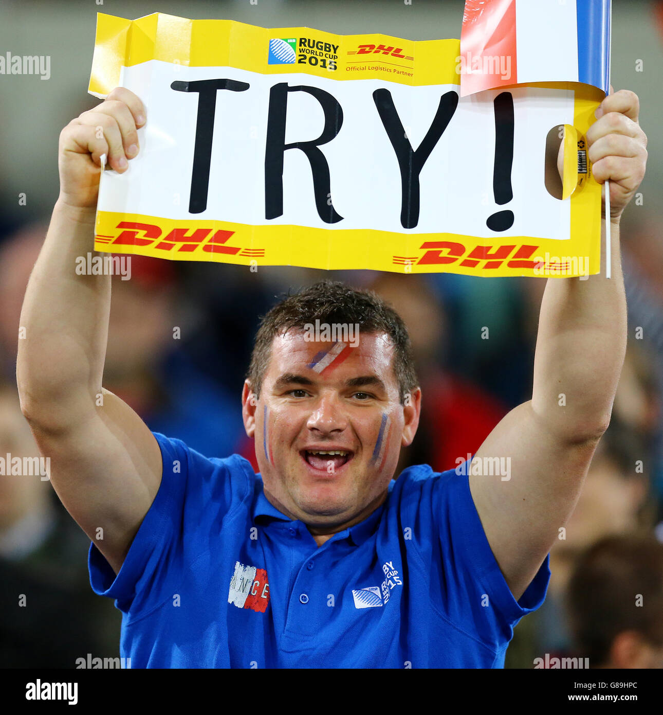 Rugby fans rugby world cup match olympic stadium hi-res stock ...