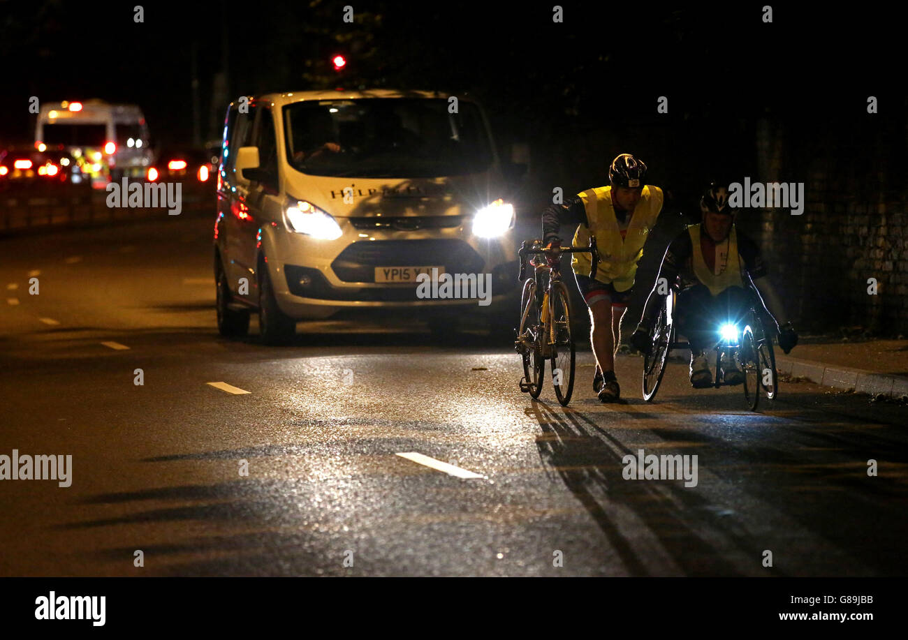 Enduroman Arch to Arc challenge Stock Photo Alamy