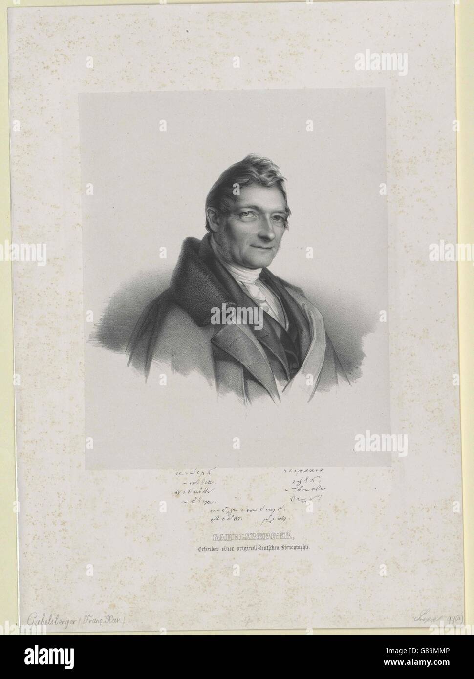 Gabelsberger, Franz Xaver Stock Photo