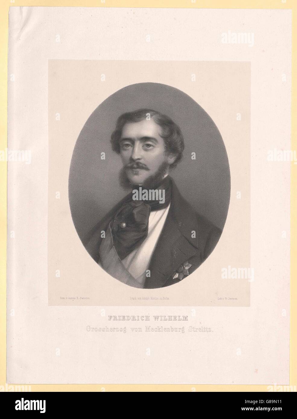 Friedrich Wilhelm, Großherzog von Mecklenburg-Strelitz Stock Photo
