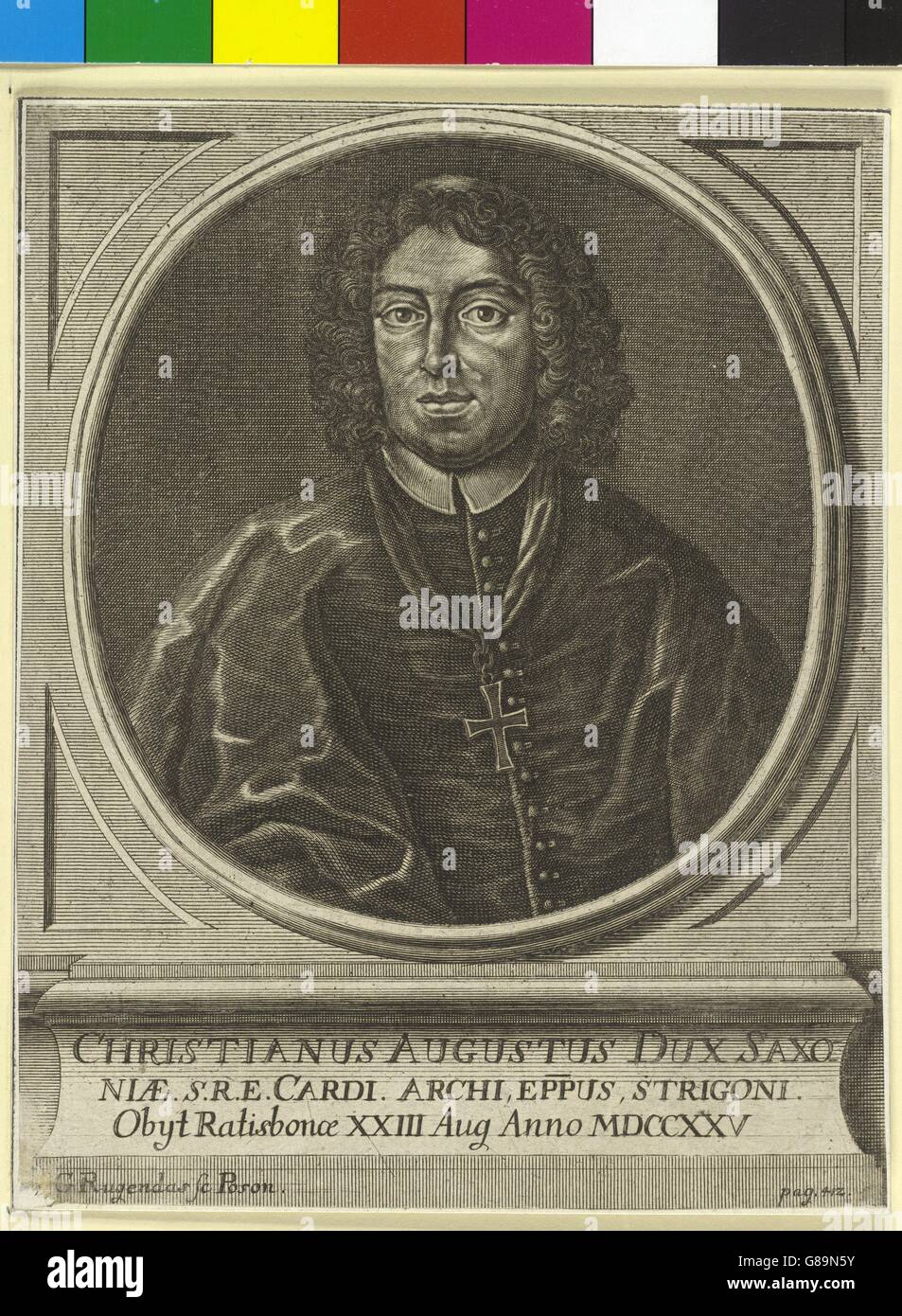 Christian August, Herzog von Sachsen-Zeitz Stock Photo