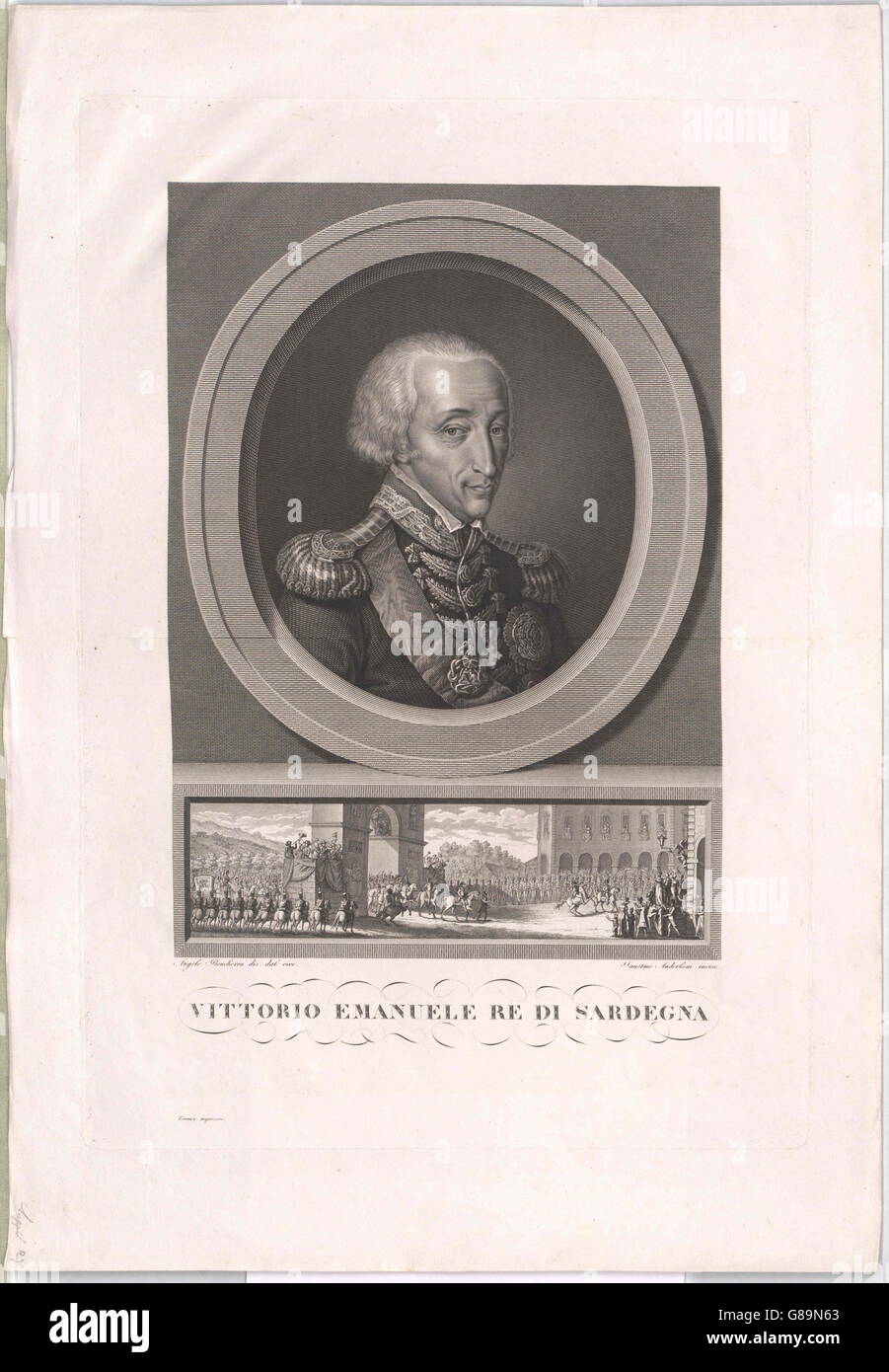 Viktor Emanuel I., König von Sardinien Stock Photo