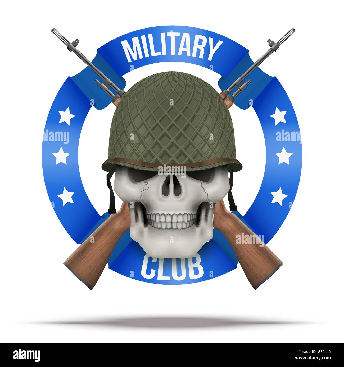 Military club or company badges and labels Stock Vector