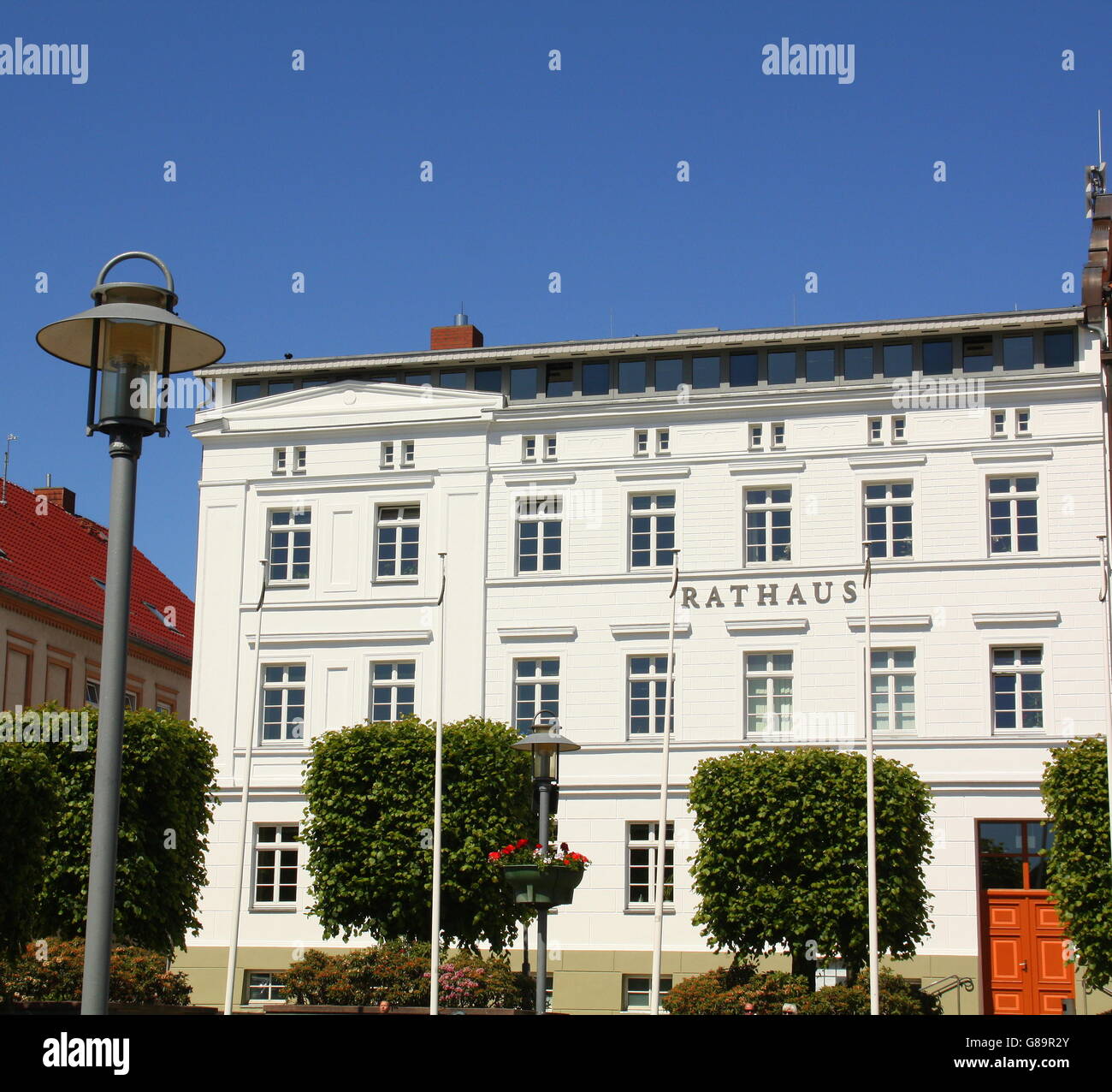 City hall (rathaus) in the city of Bergen. Germany Stock Photo