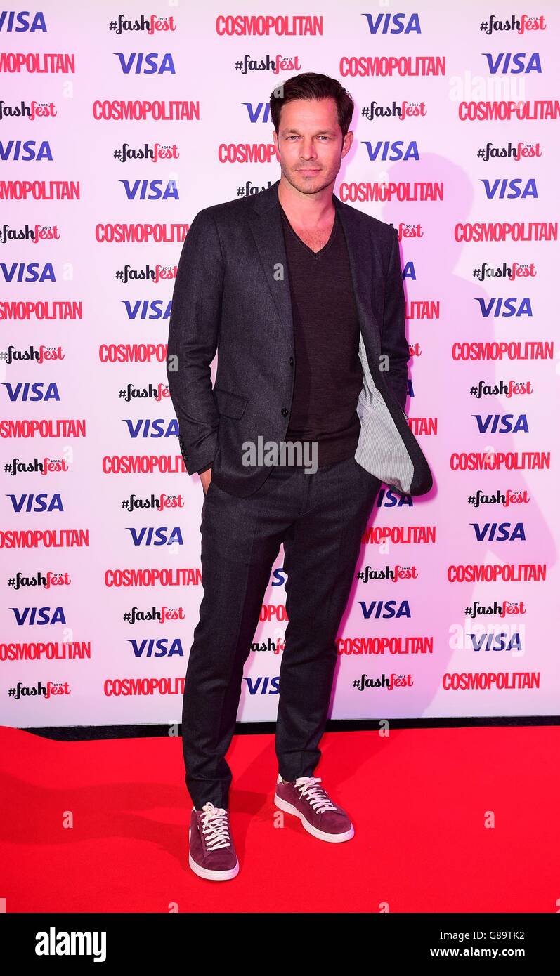 Paul Sculfor attending the Cosmopolitan FashFest fashion show and party at Battersea Evolution, London. Stock Photo