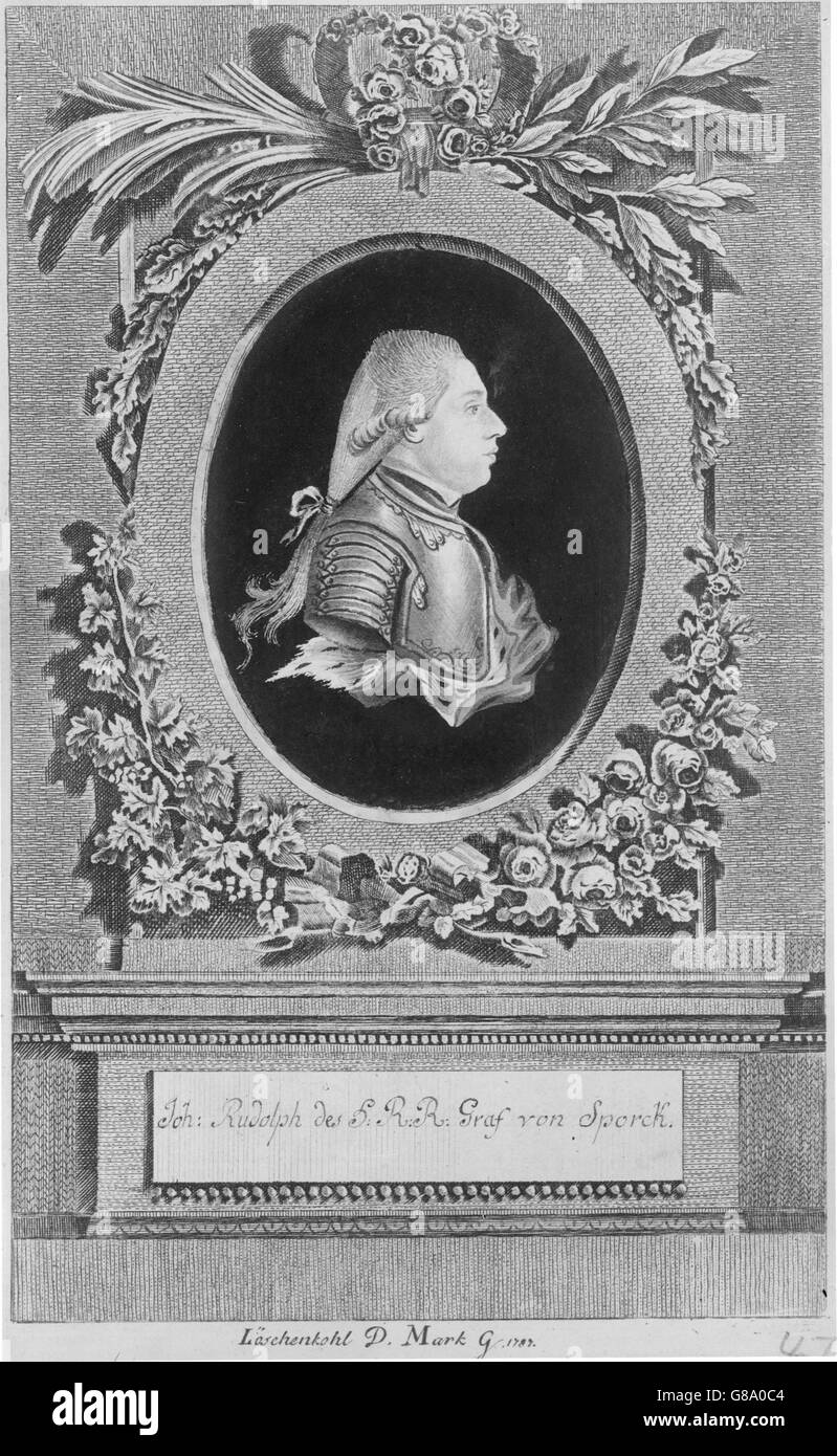 Bildnis Johann Rudolf Graf Sporck (1755-1806) Stock Photo