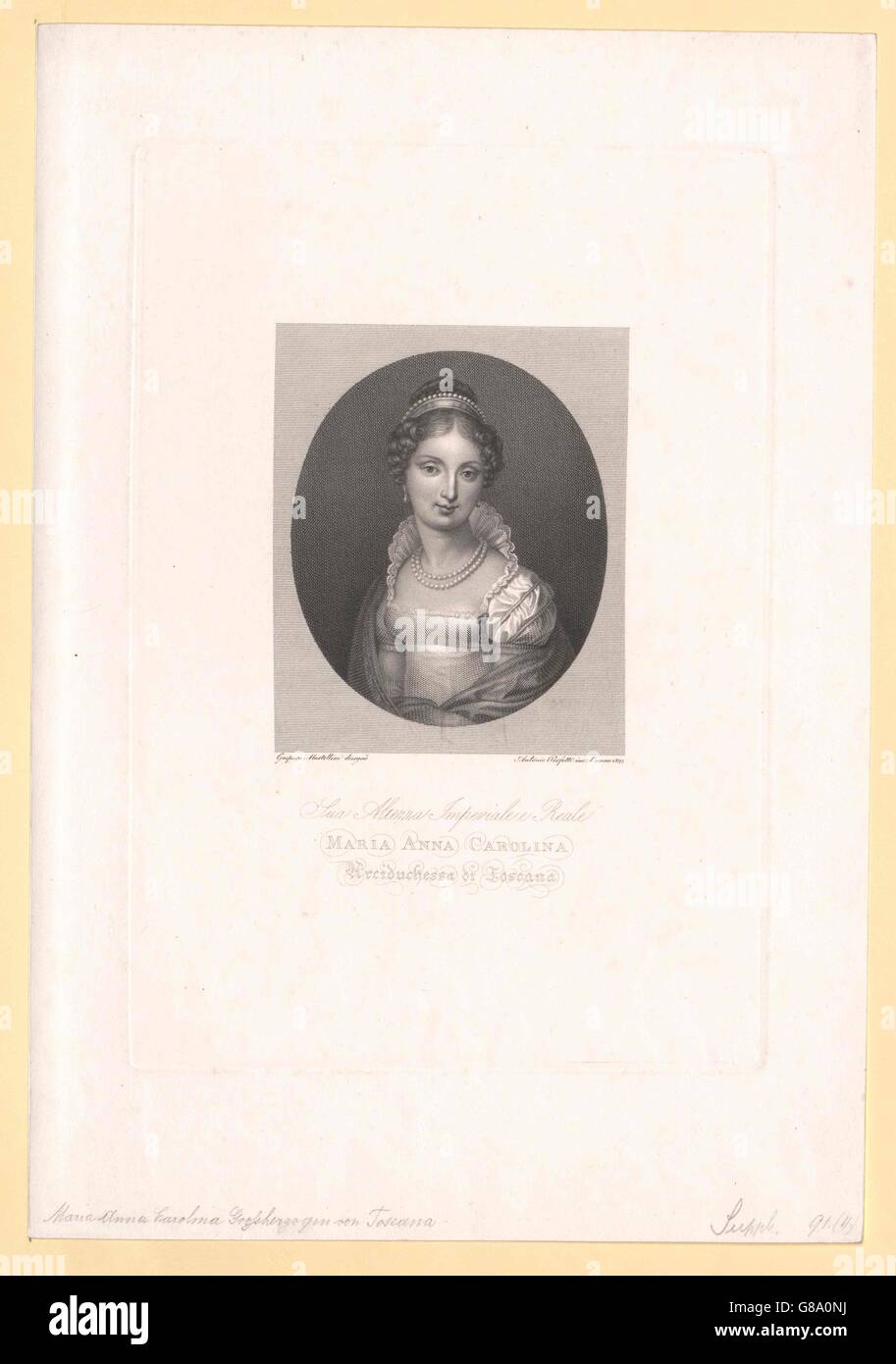 Marie Anna, Prinzessin von Sachsen Stock Photo