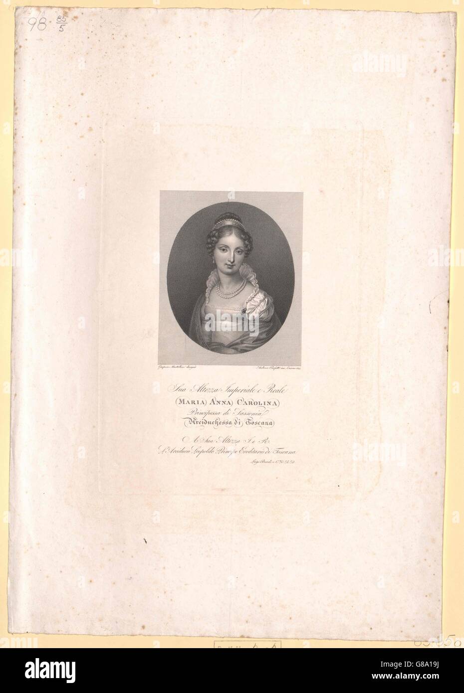 Marie Anna, Prinzessin von Sachsen Stock Photo