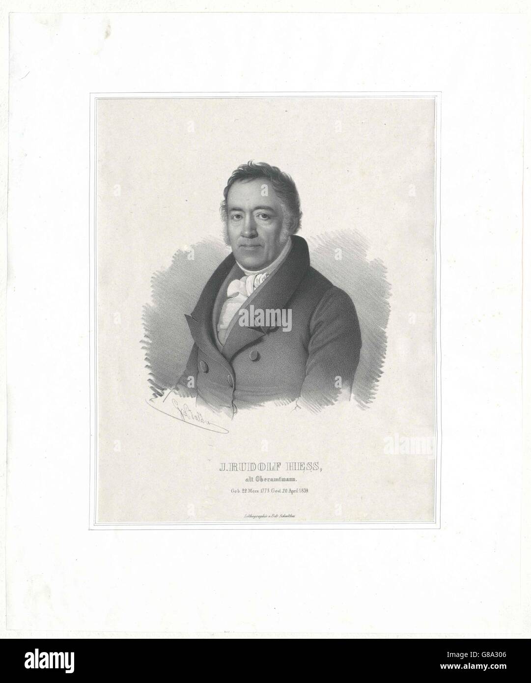 Hess-Scheuchzer, Johann Rudolf Stock Photo