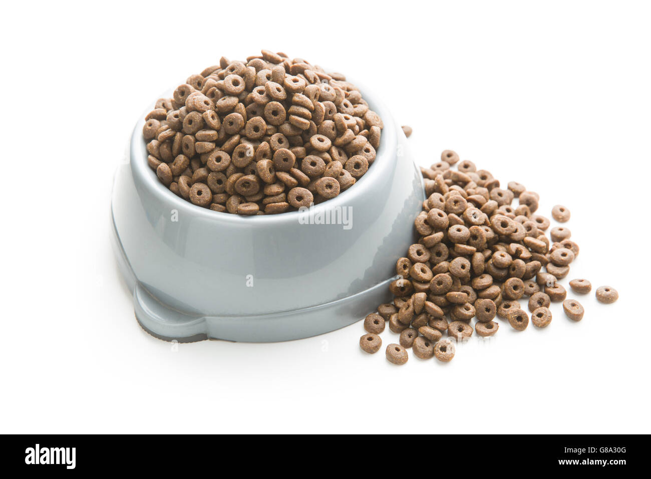 Define Kibble Dry kibble dog food in bowl isolated on white background Stock Photo ...