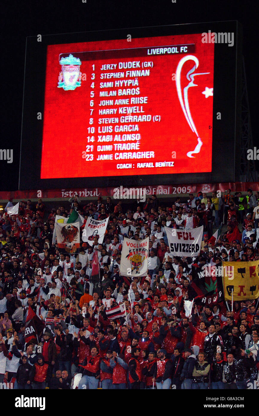 The giant scoreboard at the olympic stadium hires stock photography