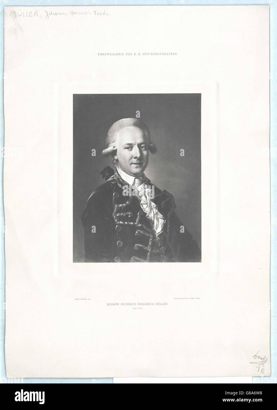 Müller, Johann Heinrich Friedrich Stock Photo Alamy