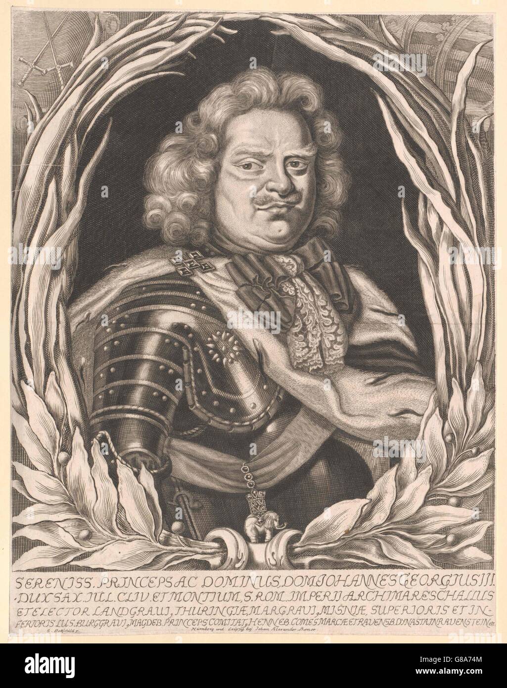 Johann Georg III., Kurfürst von Sachsen Stock Photo