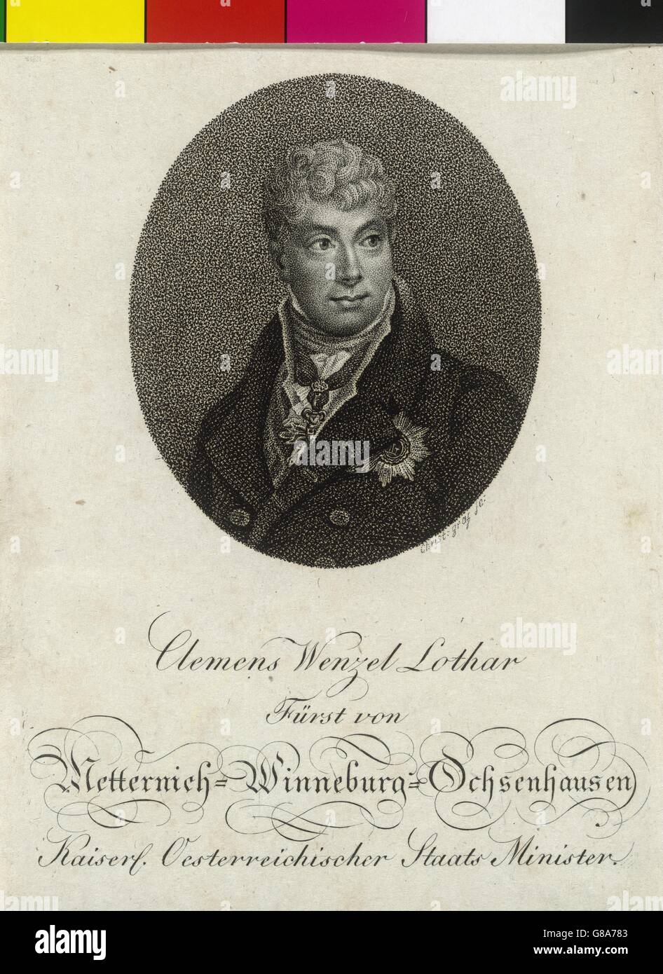 Metternich-Winneburg, Klemens Wenzel Lothar Fürst von Stock Photo