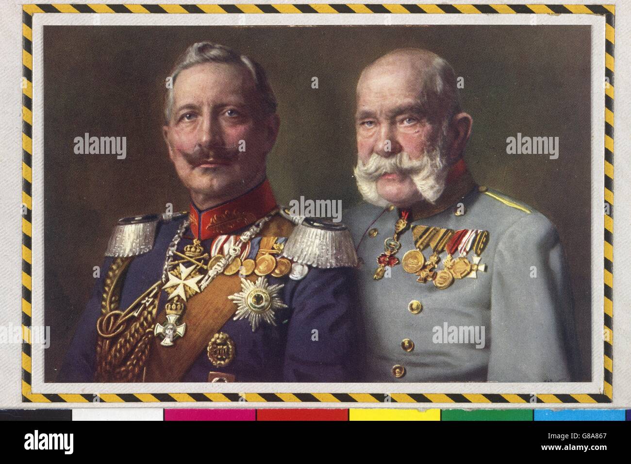 Franz Joseph I., Kaiser von Österreich und Kaier Wilhelm II. Stock Photo