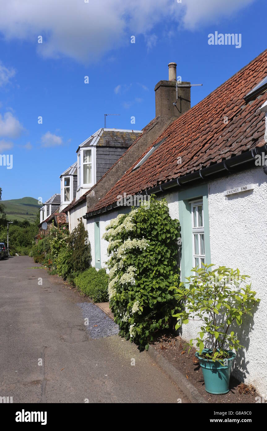 Freuchie street scene with East Lomond Scotland June 2016 Stock Photo