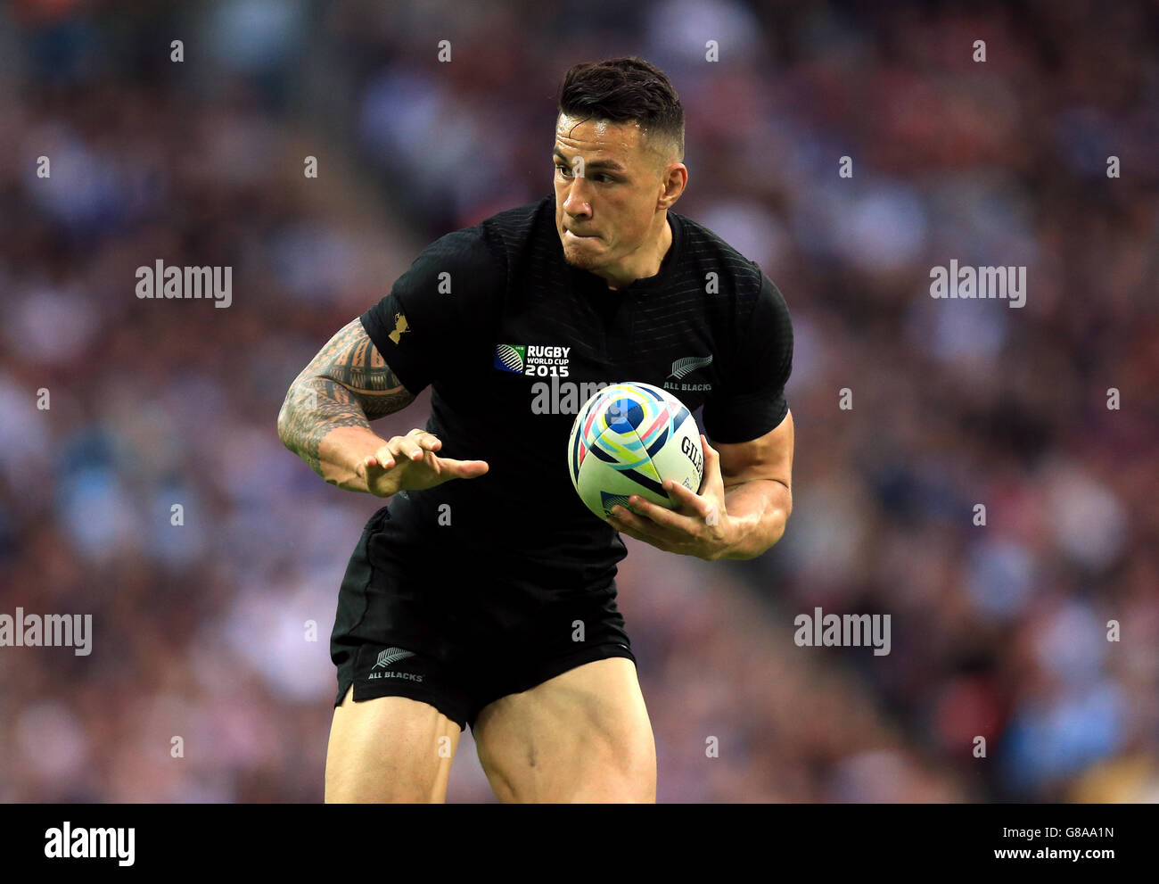 Rugby Union - Rugby World Cup 2015 - Pool C - New Zealand v Argentina - Wembley Stadium. New Zealand's Sonny Bill Williams during the Rugby World Cup match at Wembley Stadium, London. Stock Photo