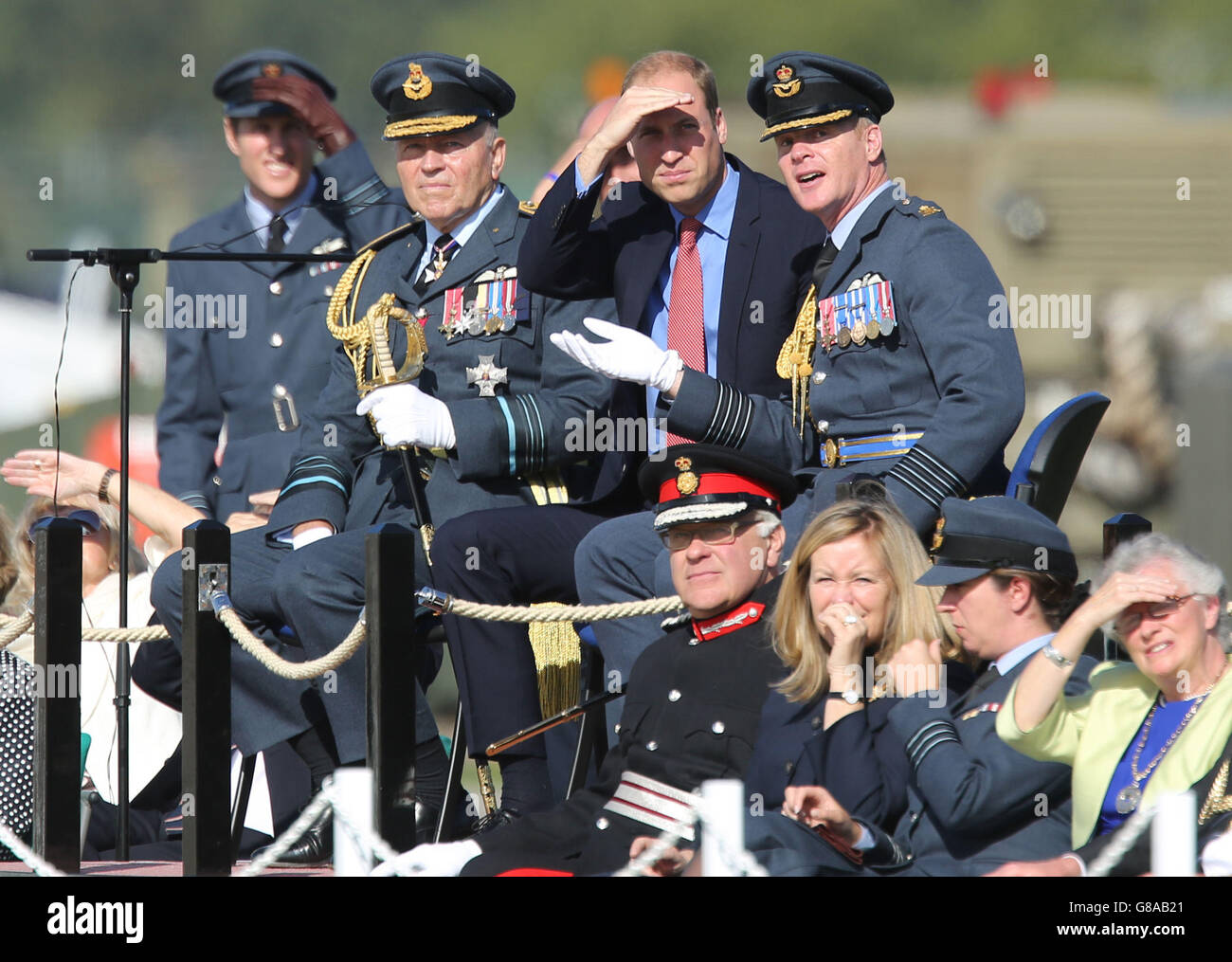 The Duke of Cambridge during a visit to RAF Coningsby to observe the
