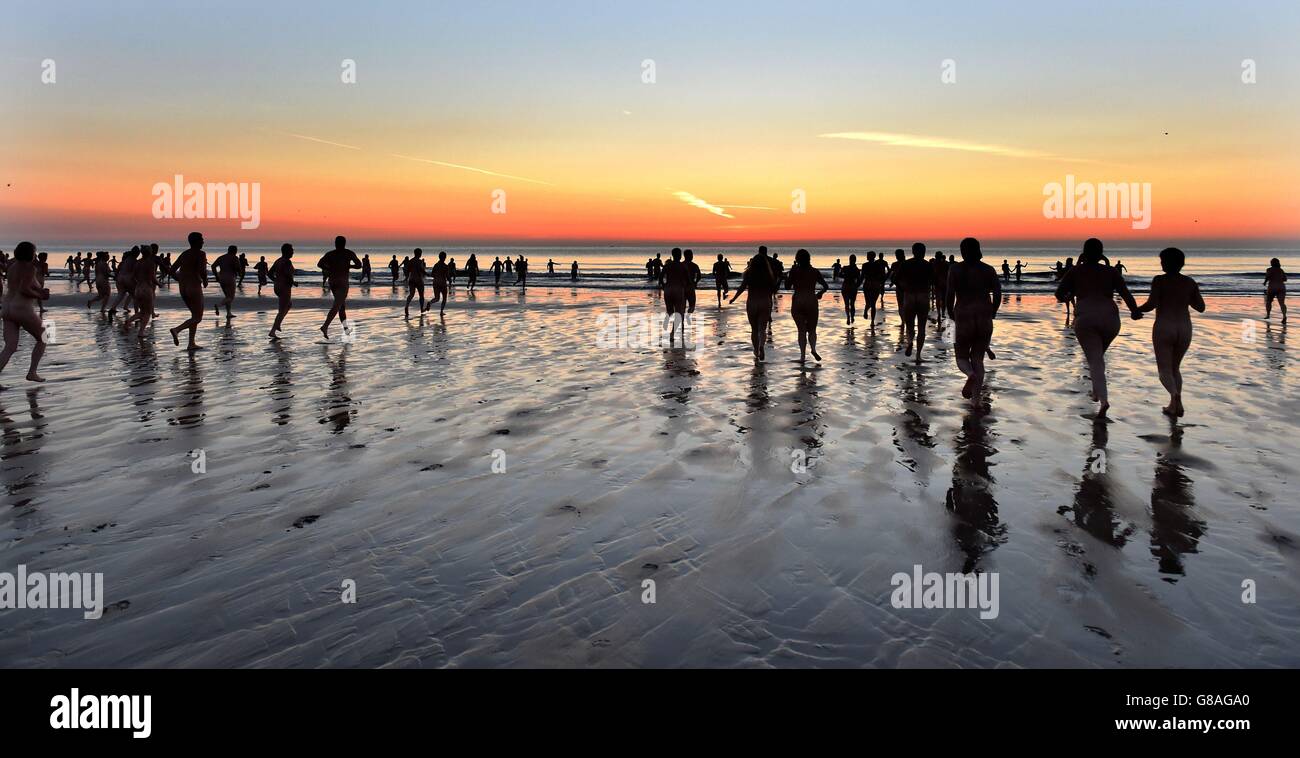 North East Skinny Dip 2015 Stock Photo Alamy